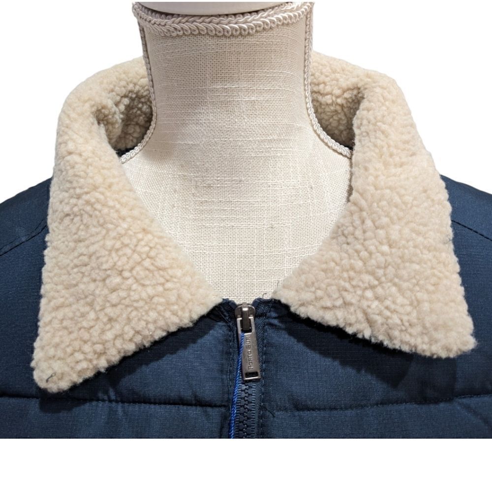 Falcon Hilltop Men's Sherpa Collar Padded Chest Pocket Jacket- Navy Size XL NWT - Picture 9 of 11